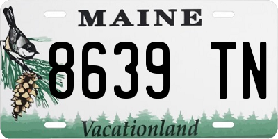 ME license plate 8639TN