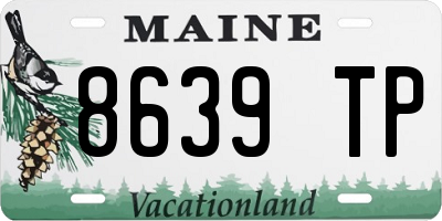 ME license plate 8639TP