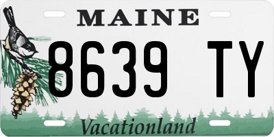 ME license plate 8639TY