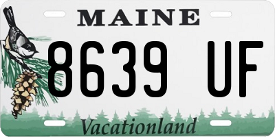 ME license plate 8639UF
