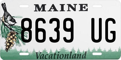 ME license plate 8639UG