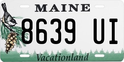 ME license plate 8639UI