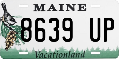 ME license plate 8639UP