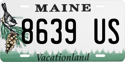 ME license plate 8639US
