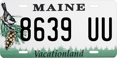 ME license plate 8639UU