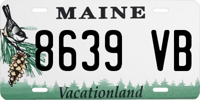 ME license plate 8639VB