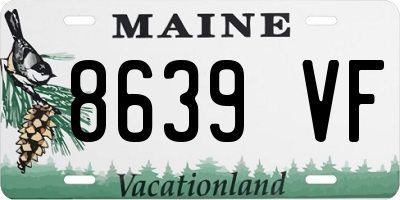 ME license plate 8639VF