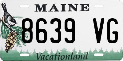 ME license plate 8639VG