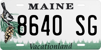 ME license plate 8640SG