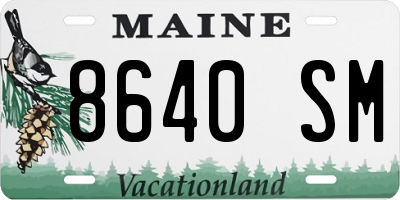 ME license plate 8640SM