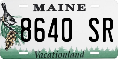 ME license plate 8640SR