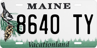 ME license plate 8640TY