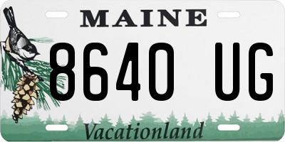 ME license plate 8640UG