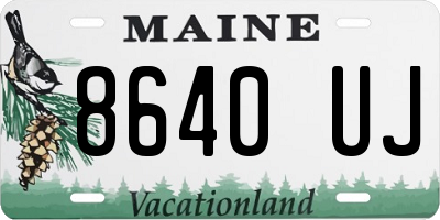 ME license plate 8640UJ