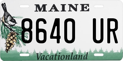 ME license plate 8640UR
