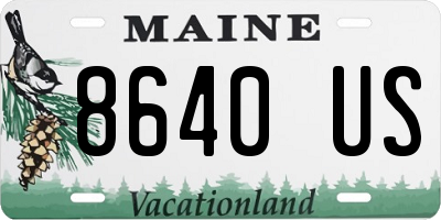 ME license plate 8640US