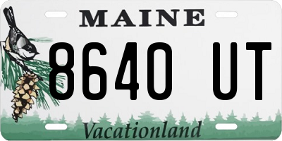 ME license plate 8640UT