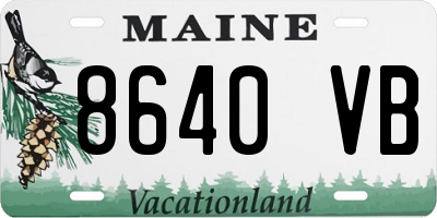 ME license plate 8640VB