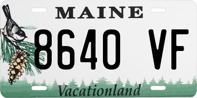 ME license plate 8640VF