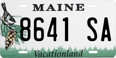 ME license plate 8641SA