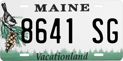 ME license plate 8641SG