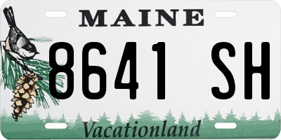 ME license plate 8641SH