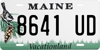 ME license plate 8641UD