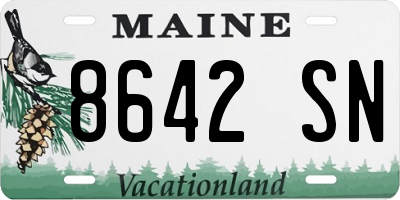 ME license plate 8642SN