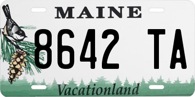 ME license plate 8642TA