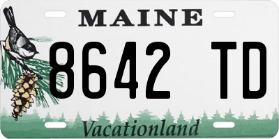 ME license plate 8642TD