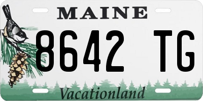 ME license plate 8642TG