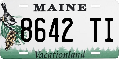 ME license plate 8642TI