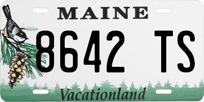 ME license plate 8642TS