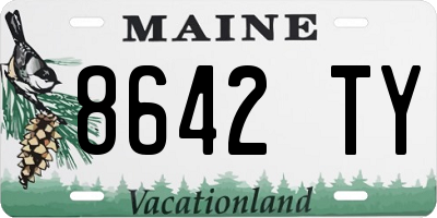 ME license plate 8642TY