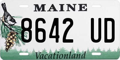 ME license plate 8642UD