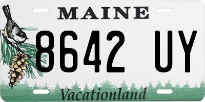 ME license plate 8642UY