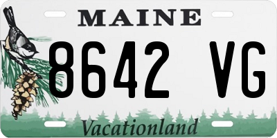 ME license plate 8642VG