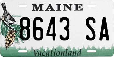 ME license plate 8643SA