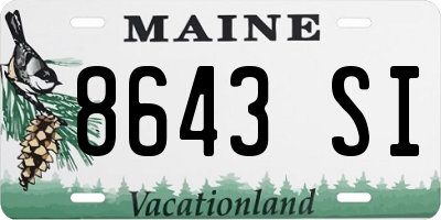 ME license plate 8643SI