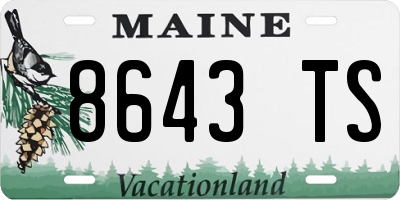 ME license plate 8643TS