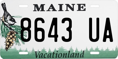 ME license plate 8643UA