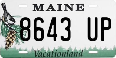 ME license plate 8643UP