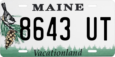 ME license plate 8643UT