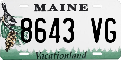 ME license plate 8643VG