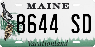 ME license plate 8644SD