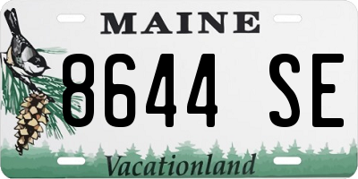 ME license plate 8644SE