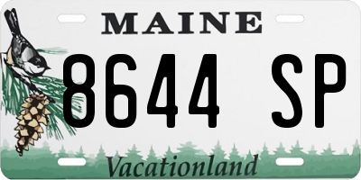 ME license plate 8644SP