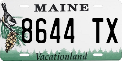 ME license plate 8644TX