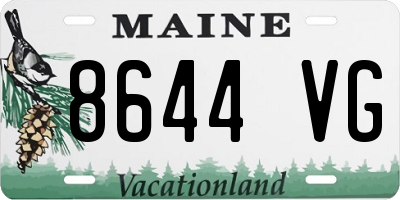 ME license plate 8644VG