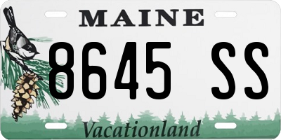 ME license plate 8645SS